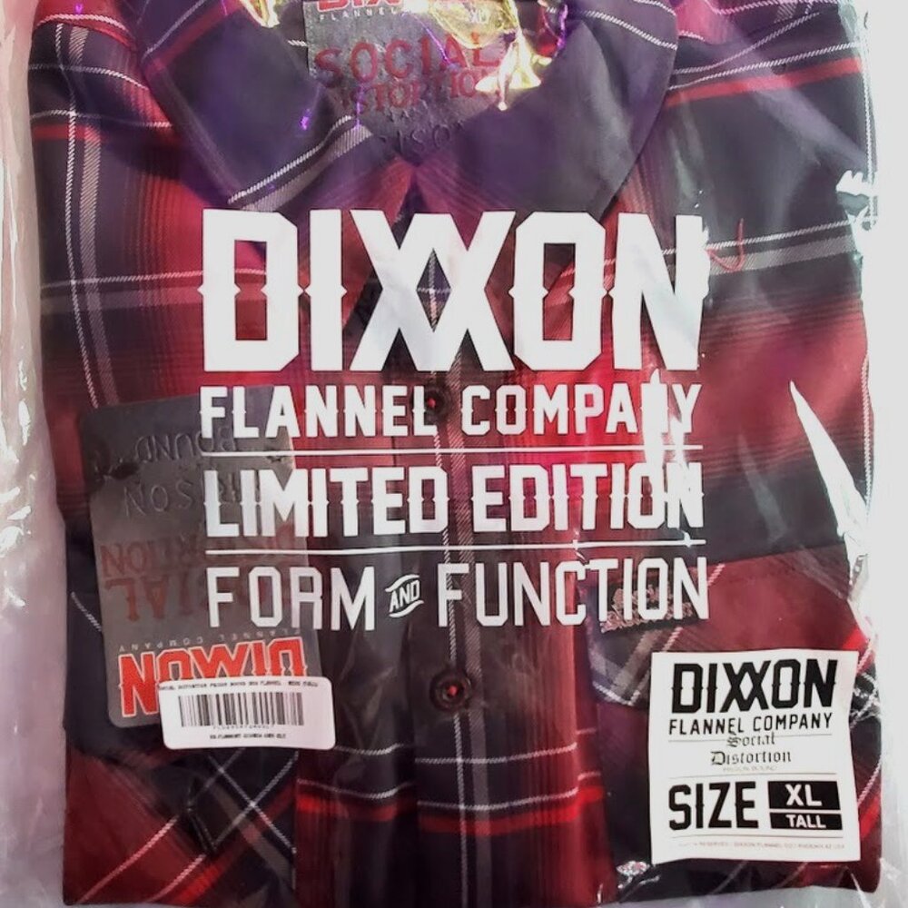DIXXON x SOCIAL DISTORTION PRISON BOUND Collab Flannel Shirt - Men's XL Tall - Picture 10 of 12